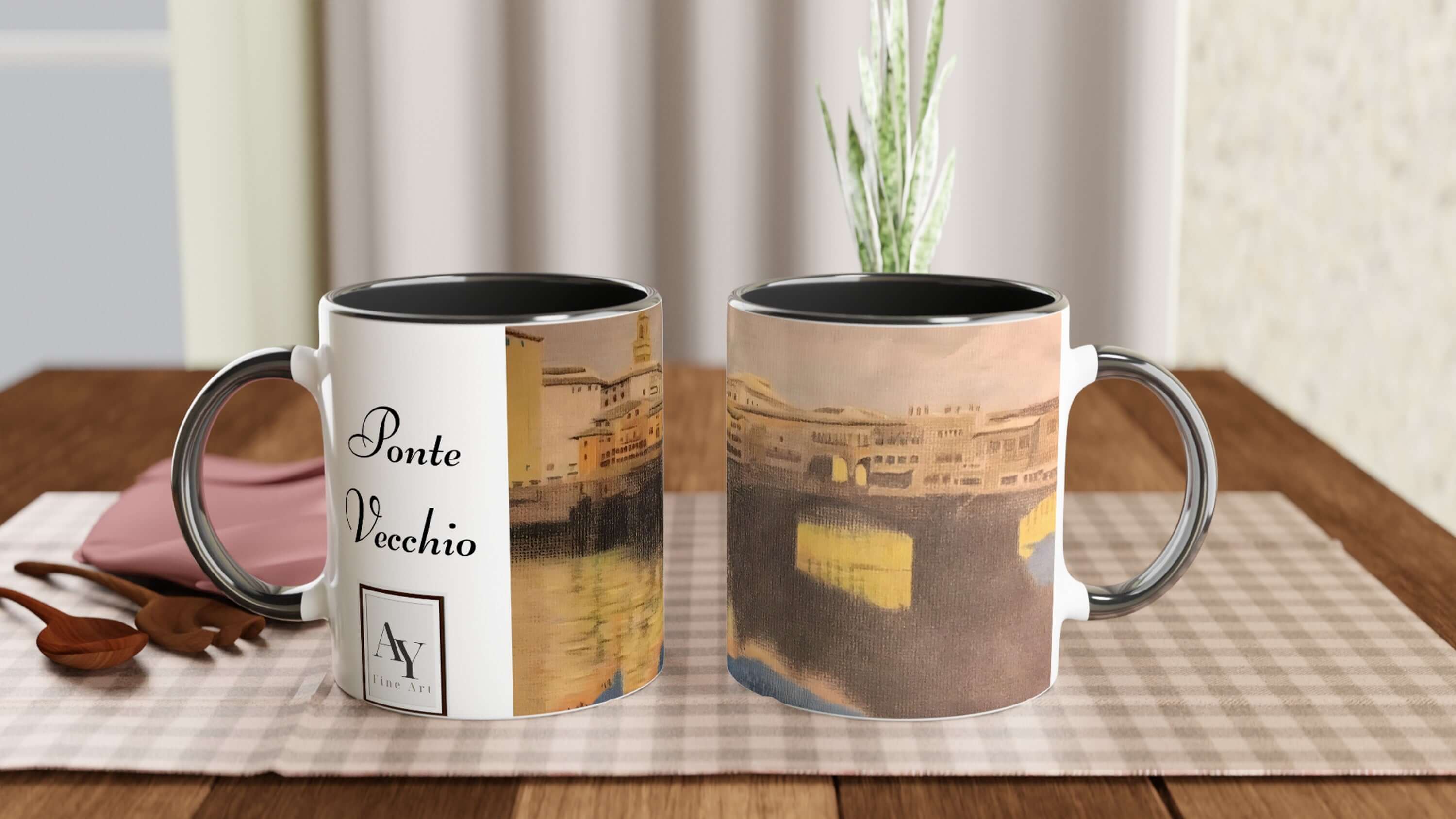 11 oz Color Inside Ceramic Mugs